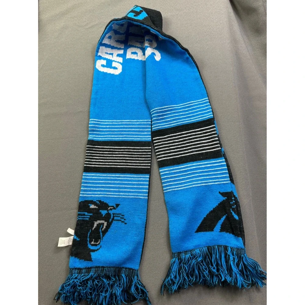 Forever Collectibles Carolina‎ Panthers NFL Knit Scarf Blue Black STA1015-00006